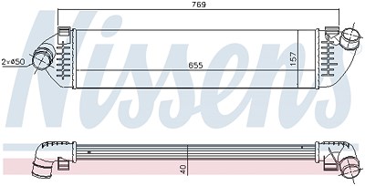 Nissens Ladeluftkühler [Hersteller-Nr. 96481] für Ford von NISSENS