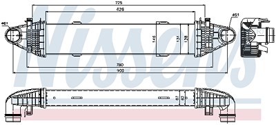 Nissens Ladeluftkühler [Hersteller-Nr. 96535] für Mercedes-Benz von NISSENS