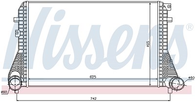 Nissens Ladeluftkühler [Hersteller-Nr. 96542] für Audi, Seat, VW von NISSENS