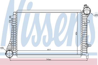 Nissens Ladeluftkühler [Hersteller-Nr. 96619] für Audi, Seat, Skoda, VW von NISSENS