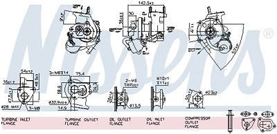 Nissens Lader, Aufladung [Hersteller-Nr. 93030] für Fiat, Lancia, Opel von NISSENS