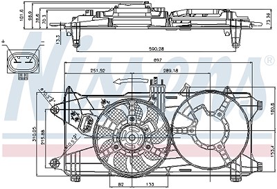 Nissens Lüfter, Motorkühlung [Hersteller-Nr. 85131] für Fiat von NISSENS