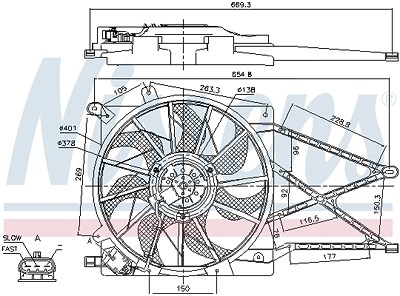 Nissens Lüfter, Motorkühlung [Hersteller-Nr. 85175] für Opel von NISSENS