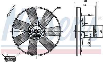 Nissens Lüfter, Motorkühlung [Hersteller-Nr. 85538] für VW von NISSENS