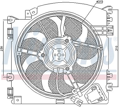 Nissens Lüfter, Motorkühlung [Hersteller-Nr. 85598] für Nissan, Renault von NISSENS