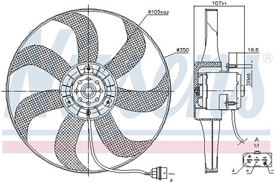 Nissens Lüfter, Motorkühlung [Hersteller-Nr. 85725] für Audi, Seat, Skoda, VW von NISSENS