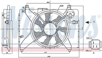 Nissens Lüfter, Motorkühlung [Hersteller-Nr. 85895] für Hyundai von NISSENS