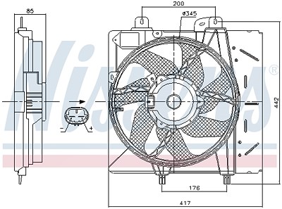 Nissens Lüfter, Motorkühlung [Hersteller-Nr. 85991] für Citroën, Ds, Opel, Peugeot, Renault von NISSENS