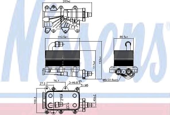 NISSENS Ölkühler, Automatikgetriebe BMW,LAND ROVER 90673 UBC760010,UBC760011,UBC760030 17212249465,17217800479,17217803830,7803830 von NISSENS