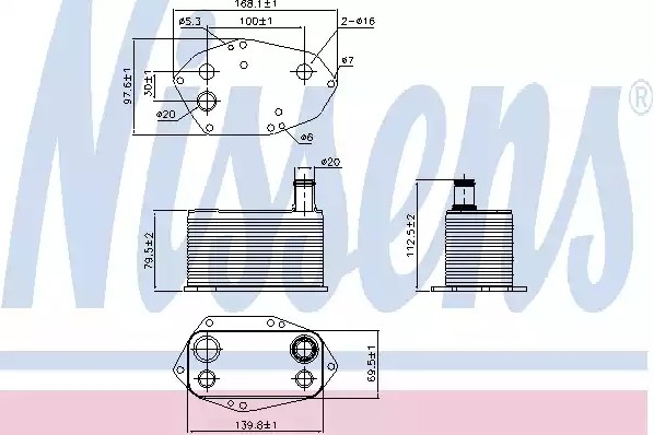 NISSENS Ölkühler BMW 90786 11422247204 Ölkühler, Motoröl von NISSENS