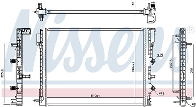 Nissens Niedertemperaturkühler, Ladeluftkühler [Hersteller-Nr. 606217] für Renault, Smart von NISSENS