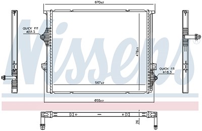 Nissens Niedertemperaturkühler, Ladeluftkühler [Hersteller-Nr. 606397] für BMW von NISSENS