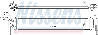 Nissens Niedertemperaturkühler, Ladeluftkühler [Hersteller-Nr. 65318] für Audi, Seat, Skoda, VW von NISSENS