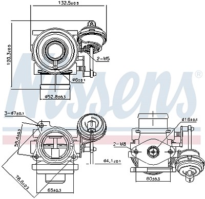 Nissens AGR-Ventil [Hersteller-Nr. 98225] für Audi, Ford, Seat, Skoda, VW von NISSENS