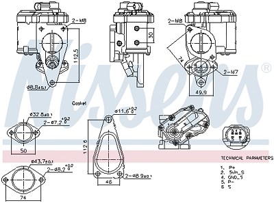 Nissens AGR-Ventil [Hersteller-Nr. 98241] für Renault, Suzuki von NISSENS