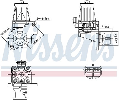 Nissens AGR-Ventil [Hersteller-Nr. 98401] für Dacia, Mercedes-Benz, Nissan, Renault von NISSENS