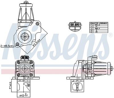 Nissens AGR-Ventil [Hersteller-Nr. 98405] für Dacia, Infiniti, Mercedes-Benz, Nissan, Renault von NISSENS