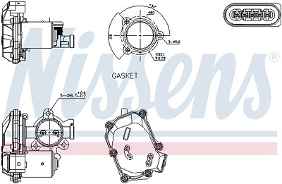 Nissens AGR-Ventil [Hersteller-Nr. 98419] für Audi von NISSENS