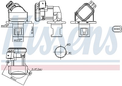 Nissens AGR-Ventil [Hersteller-Nr. 98438] für Mercedes-Benz von NISSENS