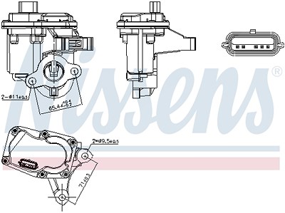 Nissens AGR-Ventil [Hersteller-Nr. 98446] für Fiat, Mercedes-Benz, Nissan, Opel, Renault von NISSENS