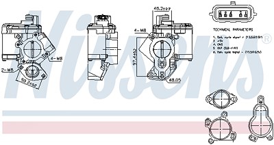 Nissens AGR-Ventil [Hersteller-Nr. 98463] für Nissan, Opel, Renault von NISSENS