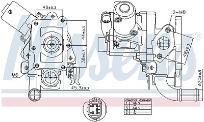 Nissens AGR-Ventil [Hersteller-Nr. 98514] für Hyundai, Kia von NISSENS