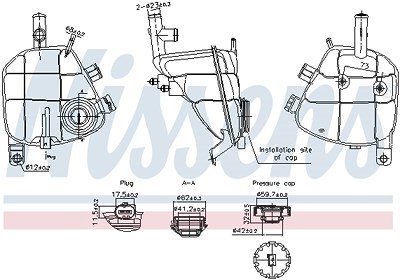 Nissens Ausgleichsbehälter, Kühlmittel [Hersteller-Nr. 996202] für Mercedes-Benz von NISSENS