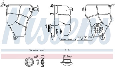 Nissens Ausgleichsbehälter, Kühlmittel [Hersteller-Nr. 996217] für Ford von NISSENS