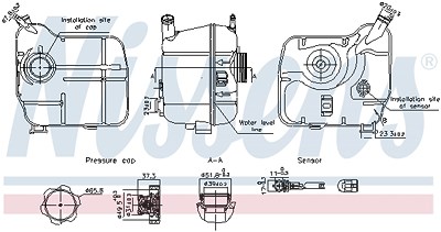 Nissens Ausgleichsbehälter, Kühlmittel [Hersteller-Nr. 996239] für Opel, Vauxhall von NISSENS