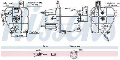 Nissens Ausgleichsbehälter, Kühlmittel [Hersteller-Nr. 996241] für Citroën, Fiat, Peugeot von NISSENS