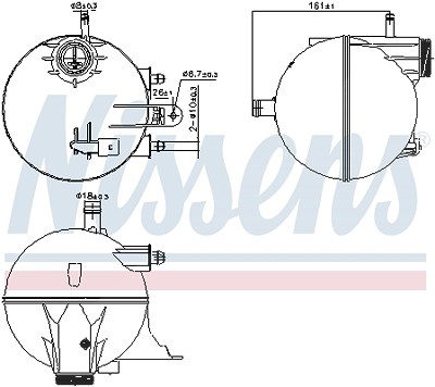 Nissens Ausgleichsbehälter, Kühlmittel [Hersteller-Nr. 996295] für Mercedes-Benz von NISSENS