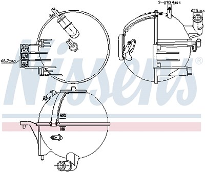 Nissens Ausgleichsbehälter, Kühlmittel [Hersteller-Nr. 996296] für Mercedes-Benz von NISSENS