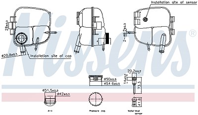 Nissens Ausgleichsbehälter, Kühlmittel [Hersteller-Nr. 996303] für Opel von NISSENS