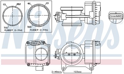 Nissens Drosselklappenstutzen [Hersteller-Nr. 955096] für Dacia, Opel, Renault von NISSENS