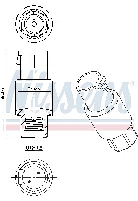 Nissens Druckschalter, Klimaanlage [Hersteller-Nr. 301001] für Ford von NISSENS