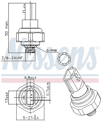 Nissens Druckschalter, Klimaanlage [Hersteller-Nr. 301038] für Dacia, Renault von NISSENS