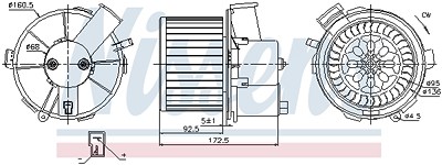 Nissens Innenraumgebläse [Hersteller-Nr. 87092] für Peugeot von NISSENS