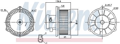 Nissens Innenraumgebläse [Hersteller-Nr. 87160] für Mazda, Ford von NISSENS