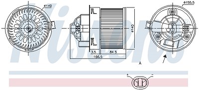 Nissens Innenraumgebläse [Hersteller-Nr. 87250] für Citroën, Peugeot von NISSENS