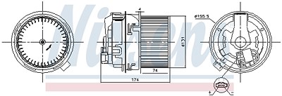 Nissens Innenraumgebläse [Hersteller-Nr. 87591] für Dacia, Renault von NISSENS