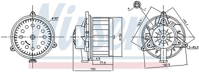 Nissens Innenraumgebläse [Hersteller-Nr. 87618] für Chevrolet, Opel, Saab, Vauxhall von NISSENS