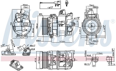 Nissens Kompressor, Klimaanlage [Hersteller-Nr. 890082] für Land Rover von NISSENS