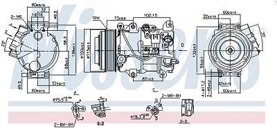 Nissens Kompressor, Klimaanlage [Hersteller-Nr. 890141] für Lexus von NISSENS