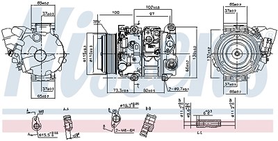 Nissens Kompressor, Klimaanlage [Hersteller-Nr. 890143] für Lexus von NISSENS