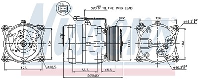 Nissens Kompressor, Klimaanlage [Hersteller-Nr. 89060] für Citroën, Peugeot von NISSENS