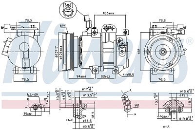 Nissens Kompressor, Klimaanlage [Hersteller-Nr. 890621] für Hyundai von NISSENS