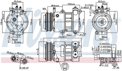 Nissens Kompressor, Klimaanlage [Hersteller-Nr. 890664] für Ford von NISSENS