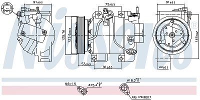 Nissens Kompressor, Klimaanlage [Hersteller-Nr. 890700] für Nissan von NISSENS