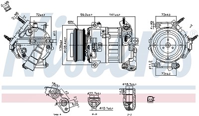 Nissens Kompressor, Klimaanlage [Hersteller-Nr. 890796] für Ford von NISSENS