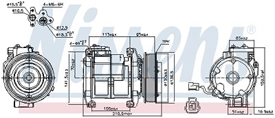 Nissens Kompressor, Klimaanlage [Hersteller-Nr. 89084] für Honda von NISSENS